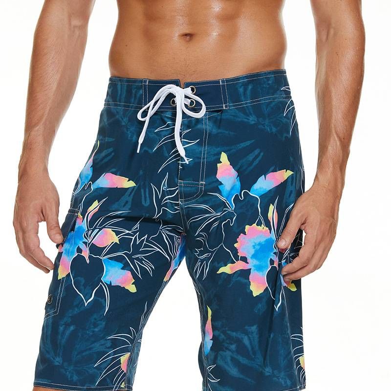 Men's casual loose beach pants, seaside waterproof quick drying material swimming pants, surfing pants, five point shorts, fitness pants_voghion.com