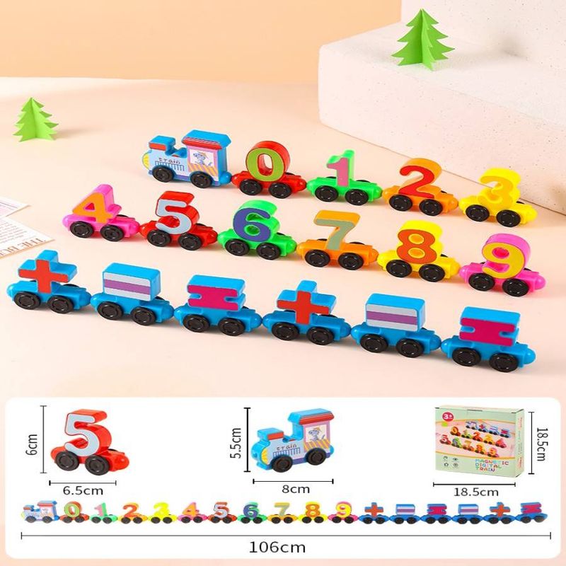 Tren magnético de plástico, más grande y ecológico que el tren de madera, adecuado para el juego intelectual, regalo ideal para las vacaciones._voghion.com