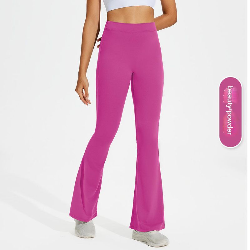 NOKO Sports 7A Antibacterial Pants Peach Hip-lifting Yoga Flared Pants Fitness Sports Wide-leg Flared Pants High Waist Quick-drying_voghion.com