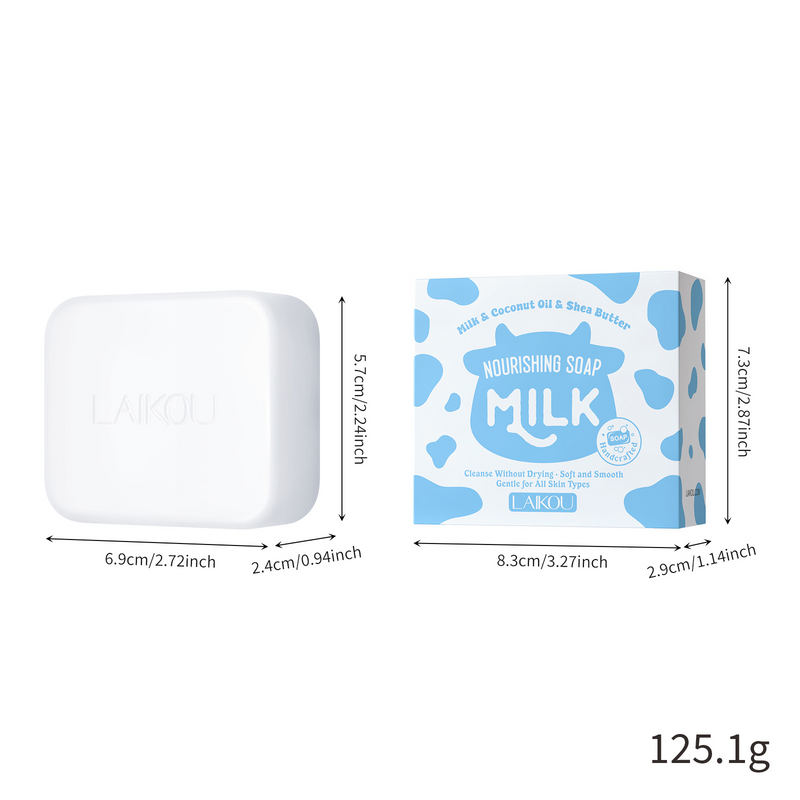 Soap New Product LAIKOU Milk Moisturizing Soap 110g Moisturizing Bath Moisturizing_voghion.com
