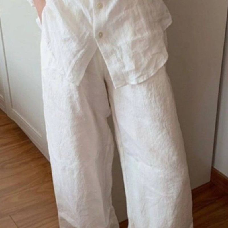 Women's Clothing Cotton And Linen Suits Spring And Autumn New Models Simple And Casual Suit_voghion.com