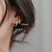 High-End Sense Hoop S Silver Needle Shiny Light Luxury Ear Buckle Temperament Trendy Women's Sweet Inlaid Diamond Circle_voghion.com