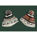 Ethnic Style Knitted For Women, Cute Pom-Pom Color-Block Pullover Yarn Hat, Parent-Child Autumn Winter Warm Ear_voghion.com