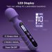 AV Massage Stick With 3 Replaceable Heads LED LCD Display Orgasm Masturbation Toy For Women Vibrating Wand_voghion.com