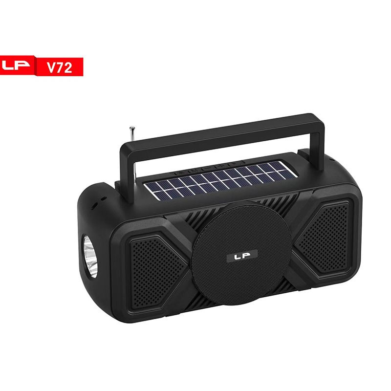 Ny trådløs Bluetooth-solcellelommelykt 2-i-1 utendørs bærbar håndholdt subwooferhøyttaler_voghion.com