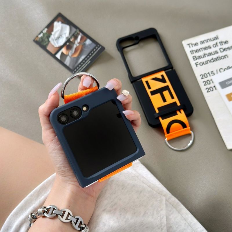 Compatible With Samsung 6 Phone Simple New 50% Off Stackable Protective Case Wrist Strap Hard Shell Z Flip 4 Ring Holder_voghion.com