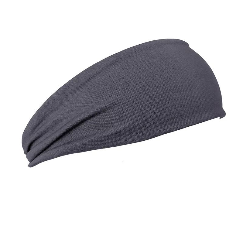 Bandă de susținere pentru alergare, yoga, fitness, absorbție a transpirației, bandă elastică pentru sport, culoare solidă, pentru femei_voghion.com