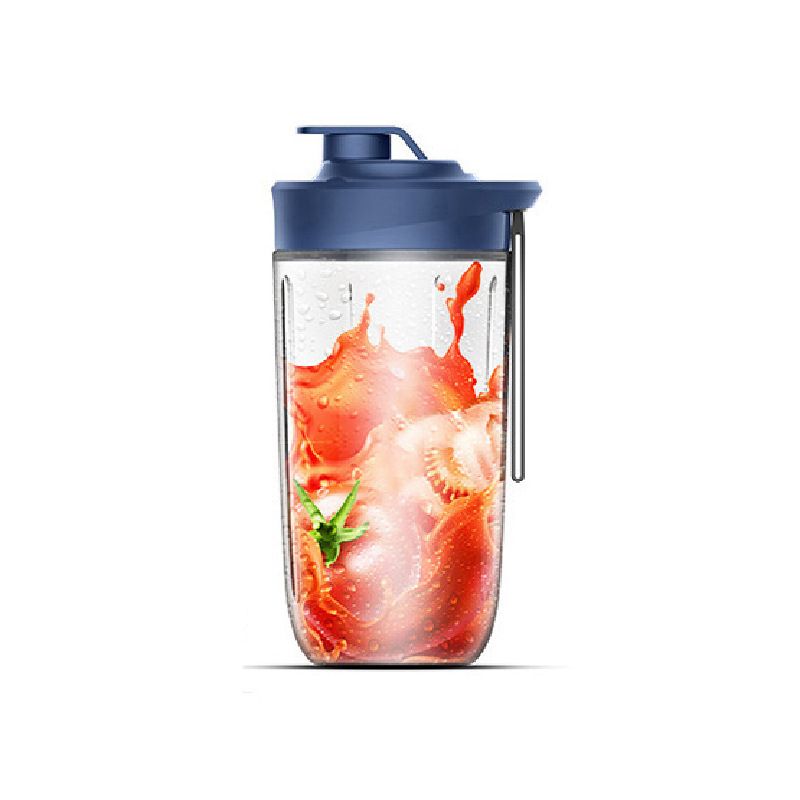 Exprimidor eléctrico portátil de 6 cuchillas, 400 ml, recargable por USB, sin BPA, compacto, ideal para el hogar, la oficina y viajes (azul, juego de dos vasos)_voghion.com