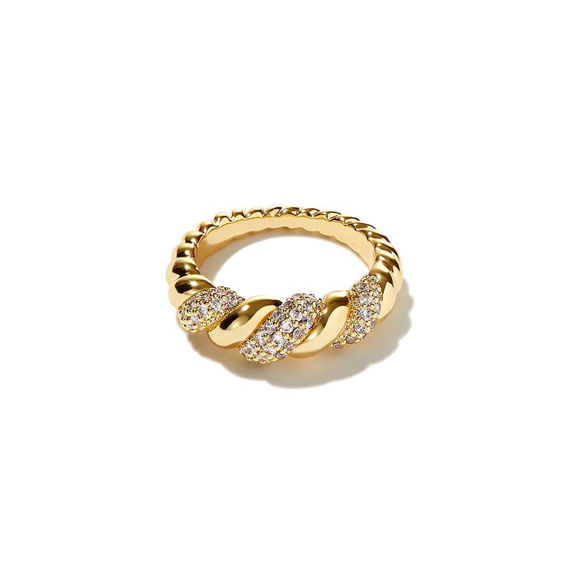 Anello da donna con corda, pieno di diamanti, design di alta qualità, anello per indice, anello per mignolo, stile retrò_voghion.com
