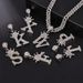 Collana con lettera a forma di corona popolare in oro e argento per uomo e donna hip hop, con diamanti pieni, collana con lettera a forma di fiore, lotto di gioielli_voghion.com