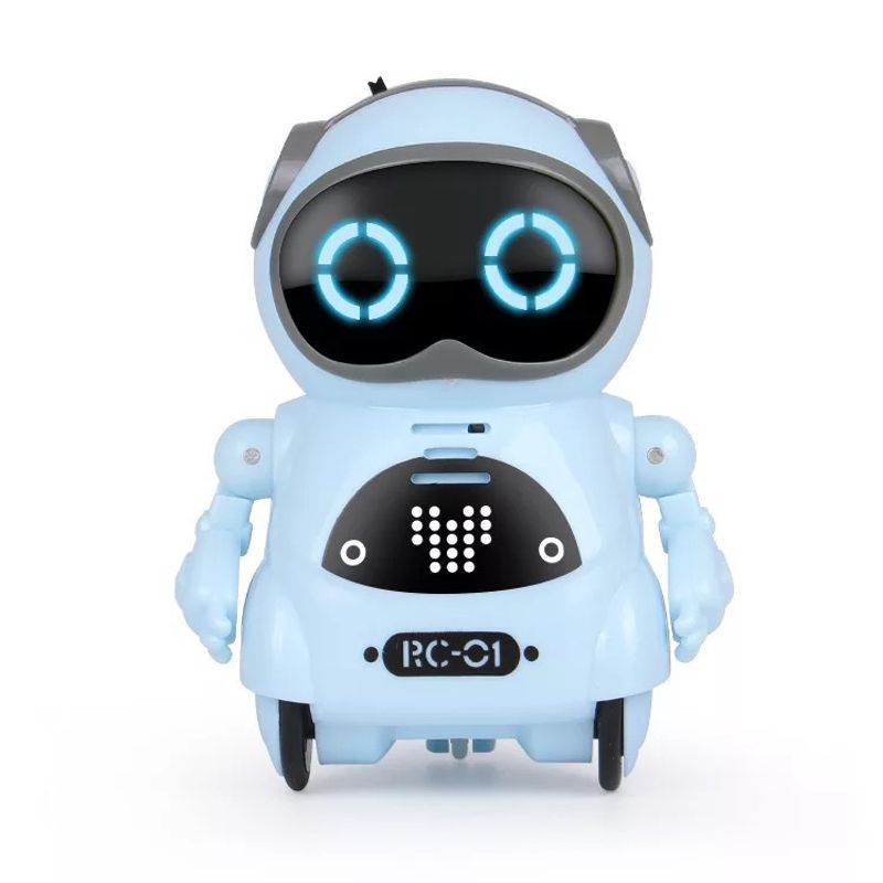 Mini robot de buzunar - Jucărie inteligentă interactivă vocală multifuncțională pentru copii, însoțitor pentru educație timpurie și învățare (robot portabil cu inteligență artificială)_voghion.com