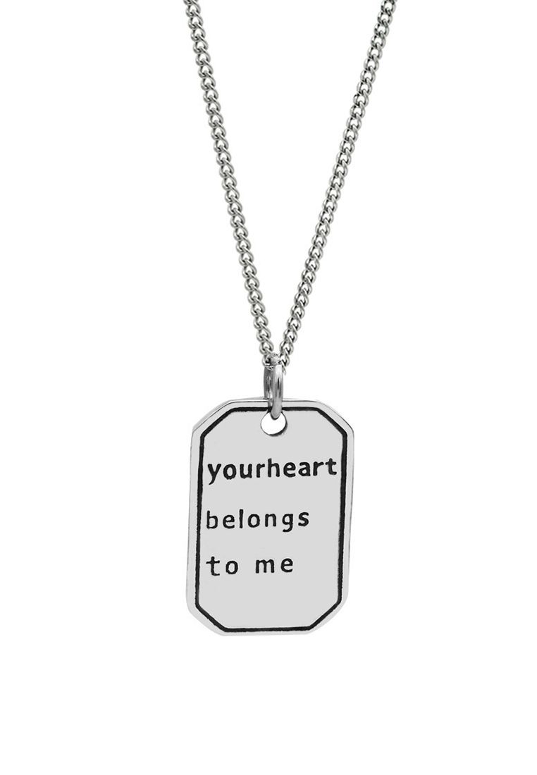 LDR1223 Collana con citazione romantica in argento S925_voghion.com