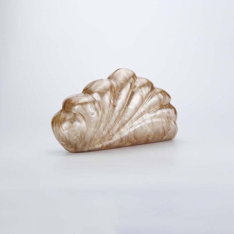 Borsa a mano da donna, borsa diagonale, a conchiglia, a forma di ventaglio, in acrilico, alla moda, pochette da sposa e da cena_voghion.com