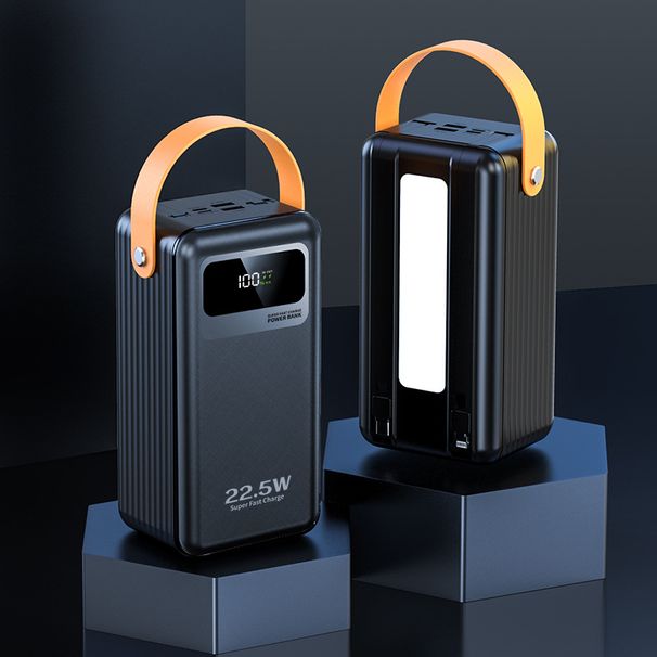 50000mAh Portable Power Bank - High Capacity, Outdoor Use With Emergency Light (Universal Compatibility)_voghion.com