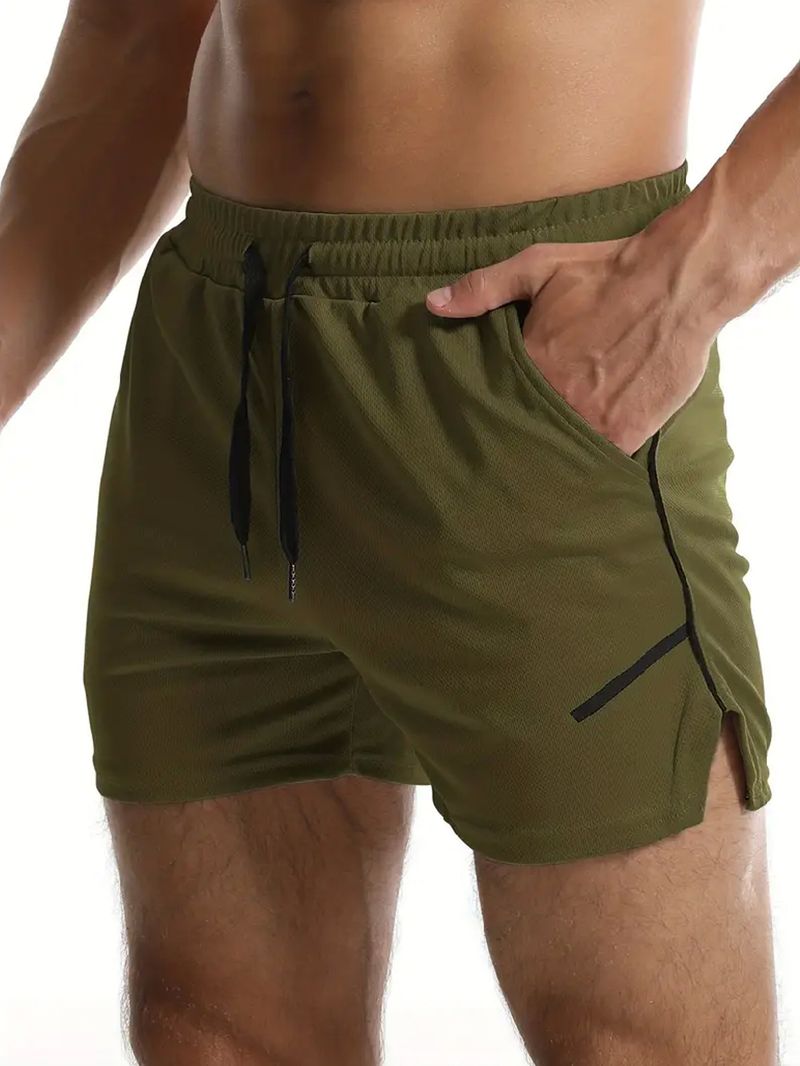 Herren Lauftraining Fitnesshose Sommer Dünne Atmungsaktive Schnelltrocknende Basketballhose_voghion.com