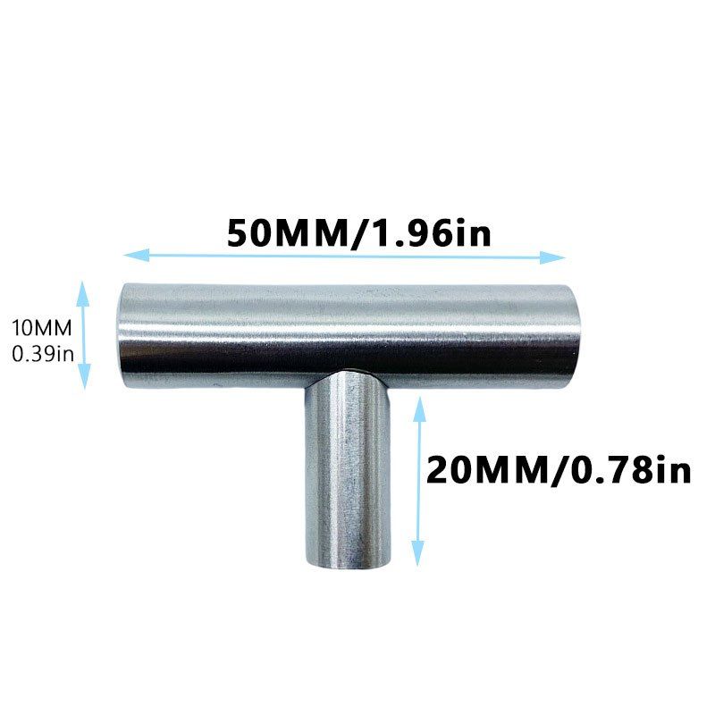 Schwarzer goldener Schrankgriff aus gebürstetem Edelstahl, Schranktürknopf, Möbelschubladengriff, Schrankbeschläge, T-Griff_voghion.com