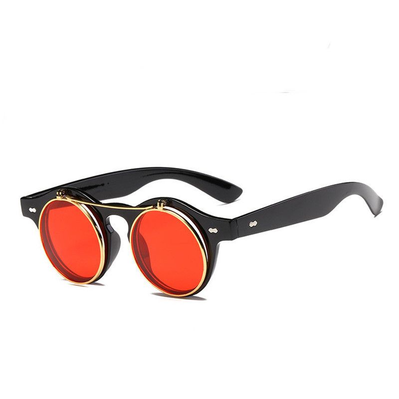 Fashion NONOR Vintage Gothic Steampunk Male Female Metal Retro Round PC Frame Sunglasses gafas de sol para hombre_voghion.com