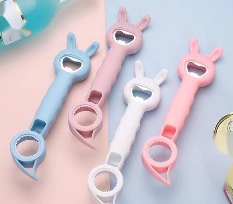 Little Rabbit 4-in-1 Multi-Functional Beer Can Bottle Cap Opener Tool_voghion.com
