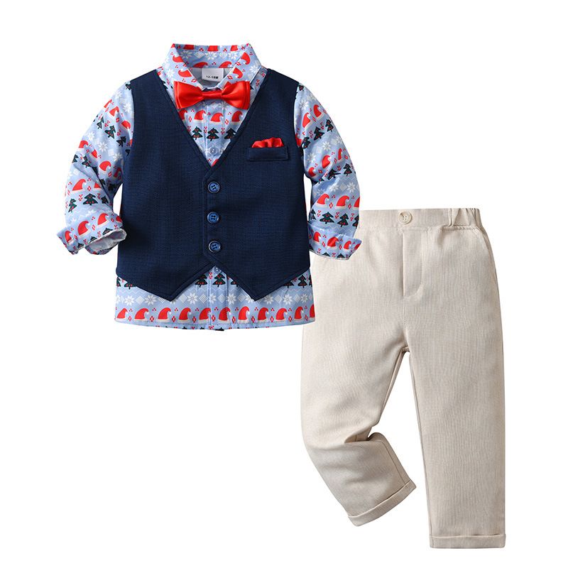Kids’ Clothing Small Dress Two Piece Baby Christmas Boy Suit_voghion.com