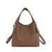 Autumn Lychee Pattern Soft Leather Bucket Bag For Women, Elegant Design, Large Capacity, Mother-Daughter Bag, Commuting_voghion.com