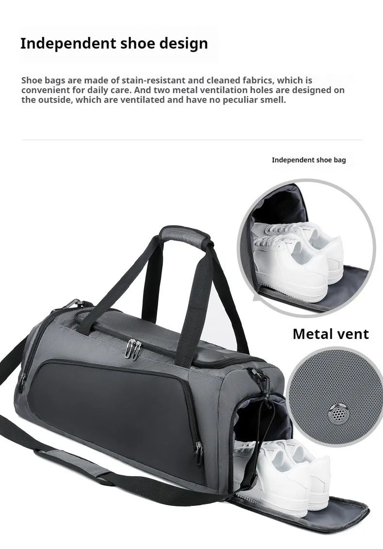 Yoga fitness bag, swimming training bag, sports bag, trendy lifting, crossbody bag, travel bag, cylindrical basketball bag_voghion.com