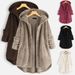 Women's Clothing hooded double faced fleece sweater fashionable medium and long plus size _voghion.com