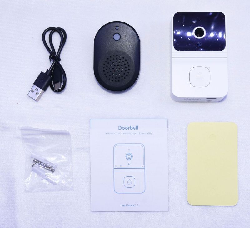 APP intelligente WIFI con visione notturna a basso consumo, citofono con telecomando in lingua, notifica push del telefono cellulare_voghion.com