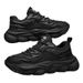 Men's Breathable Mesh Sneakers – 2024 Casual Running Shoes With Cushioned Sole, Black/White_voghion.com