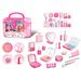 Mother & Kids Heart-Shaped Mirror Perfume Bottle Pretend Play Makeup Set For Girls - Princess Role Play Toy (Pink/Blue/Black, 3-Piece Card Pack)_voghion.com