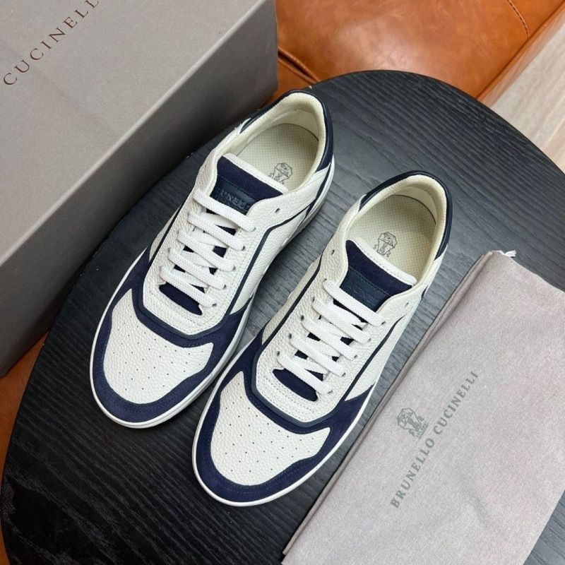 Zapatillas deportivas informales con cordones Brunello C para hombre, transpirables, de malla y cuero con parches, en caja original 1:1 (BC)_voghion.com