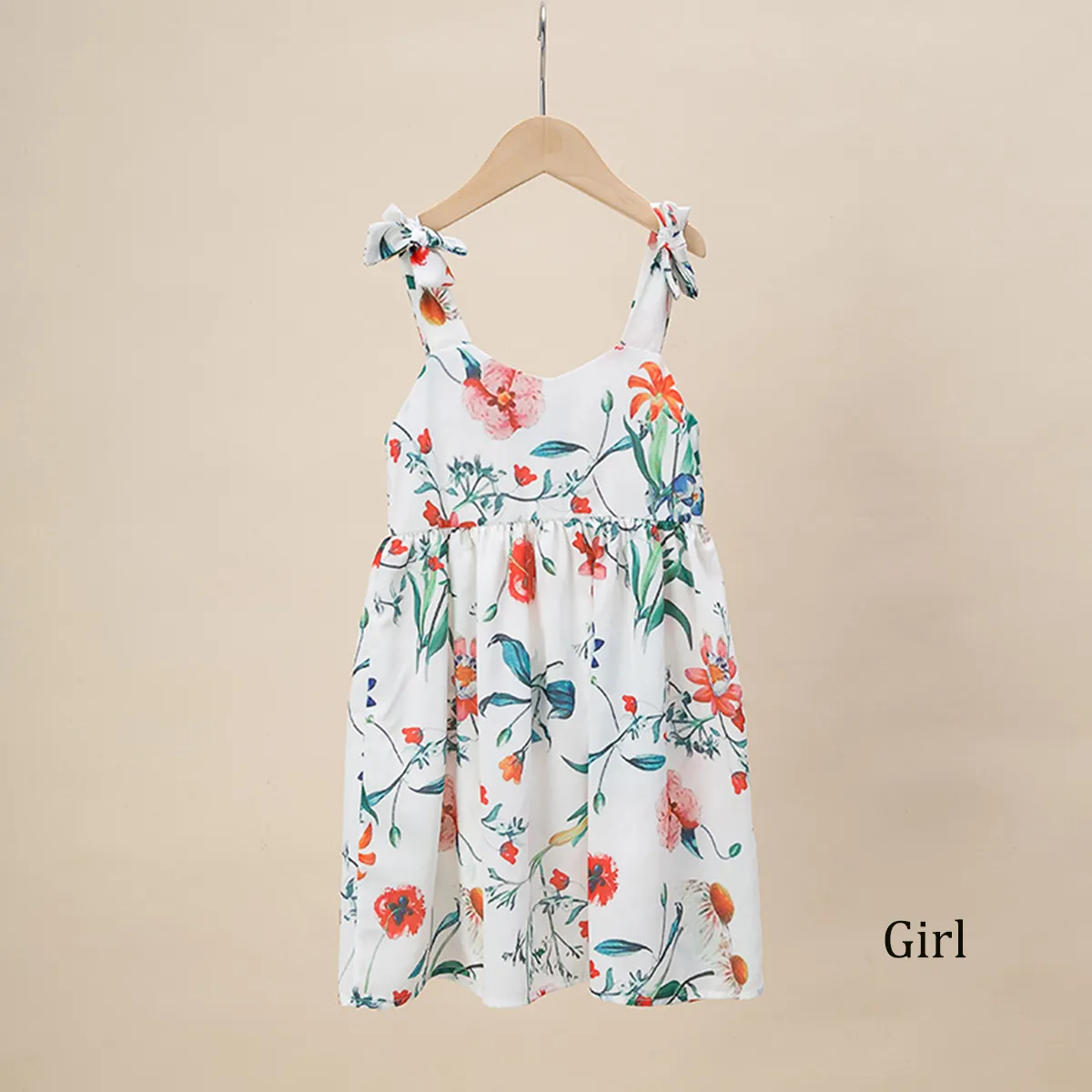 Robe mère-fille à bretelles, motif floral, pour enfant, commerce extérieur, européenne et américaine, YY0009_voghion.com