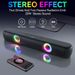 T-WOLF long strip RGB luminous Bluetooth speaker B320 game home stereo 3d high-quality type C speaker_voghion.com