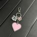 Asymmetric Acrylic Heart Keychain - 3D Crystal-Like Charm For Girls & Couples (Red/Blue/Pink, Non-Toxic Light Reflective)_voghion.com