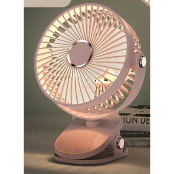 6inch Clip Fan With Light - New Model Portable, USB Strong Wind Long Battery Life_voghion.com