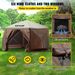 VEVOR Camping Gazebo Screen Tent; 12*12ft; 6 Sided Pop-up Canopy Shelter Tent with Mesh Windows; Portable Carry Bag; Stakes_voghion.com