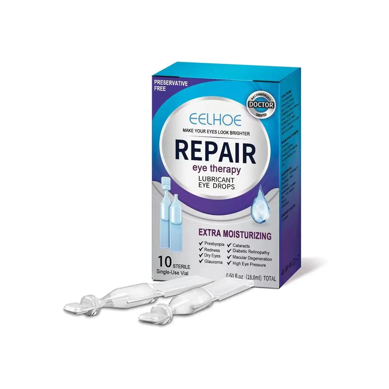Gouttes pour les yeux magnifiques soulagent les yeux rouges, les yeux fleuris, la fatigue sèche, la vision floue, les solutions hydratantes de soins oculaires 18 ml (total 10 pièces)_voghion.com