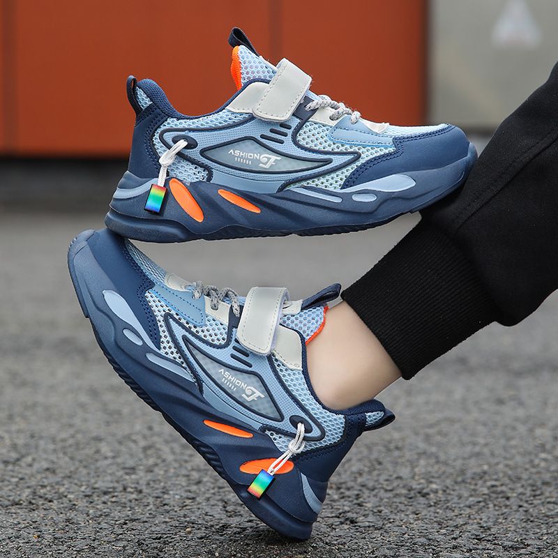 Children's Shoes Sports Spring And Autumn School Season Running Shoes Medium And Large Children's Mesh Leather Casual Shoes_voghion.com