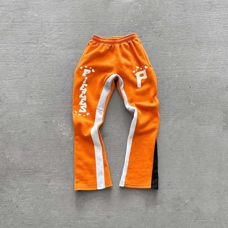 Vêtements pour hommes, pantalons décontractés, pantalons de survêtement, salopettes, pantalons de fitness amples, pantalons à taille élastique de couleur contrastée_voghion.com