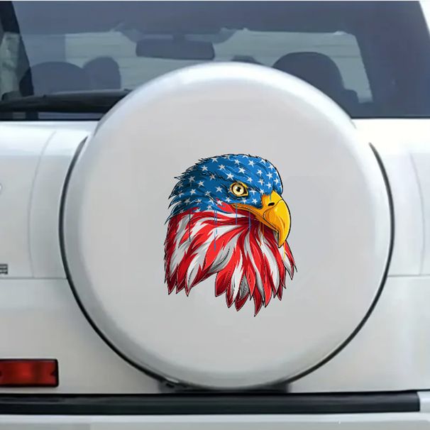Adesivo per auto elettrica impermeabile con aquila americana dominante in 3D, creativo e resistente ai graffi_voghion.com