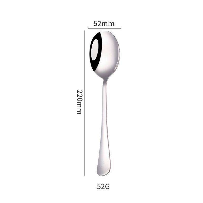Stainless steel public spoon fork set for hotel banquets and parties, serving separate dishes, leaking cake spoons,_voghion.com