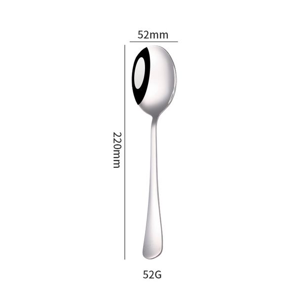 Stainless steel public spoon fork set for hotel banquets and parties, serving separate dishes, leaking cake spoons,_voghion.com