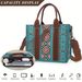 4Pcs Women's Purse Tote, Retro Work Satchel Lightweight, Boho Chic Tote Everyday Green_voghion.com
