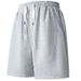 Men's Clothing Solid Color Cotton Trendy Loose Breathable Sports Casual Pants Five Point Shorts_voghion.com