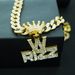 W RIZZ Full Diamond Alloy Pendant Personalized Crown Men's Hip Hop Necklace_voghion.com