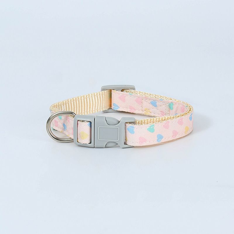 1.5cm New Heart Pattern For Cats And Dogs, Multi-color Dog Collar With Sturdy Buckle, Direct Delivery_voghion.com