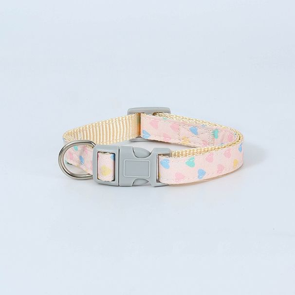 1.5cm New Heart Pattern For Cats And Dogs, Multi-color Dog Collar With Sturdy Buckle, Direct Delivery_voghion.com