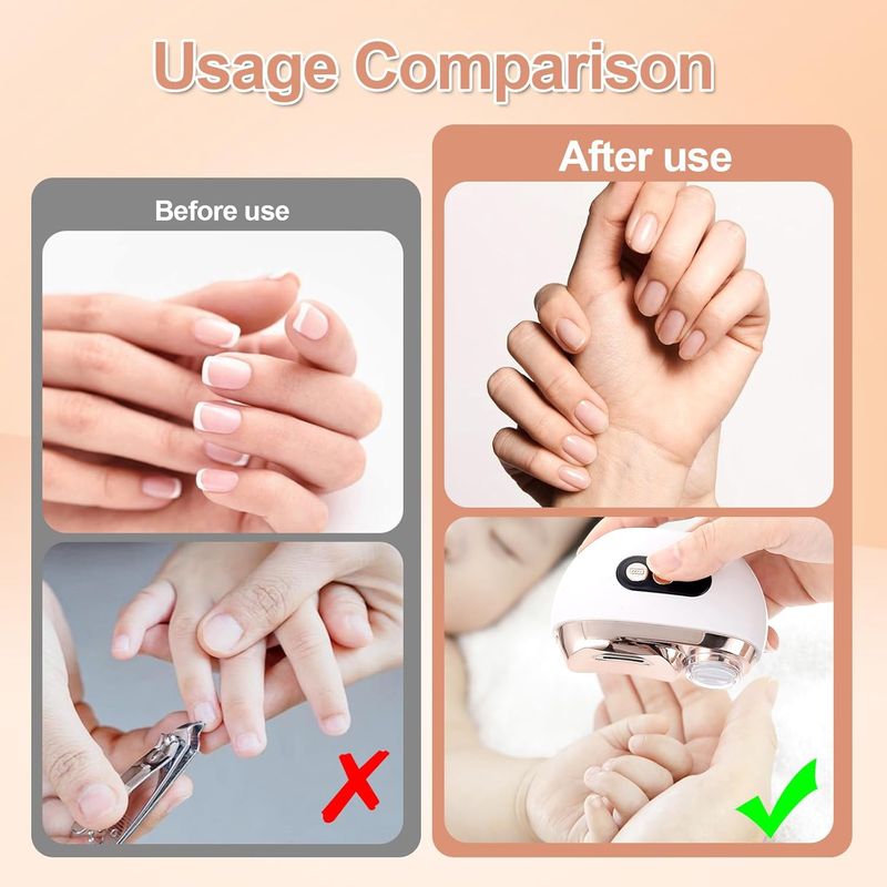 ACZT Quality Goods 2-in-1 USB-nageltrimmer - Polijsten en chipopslag met LED_voghion.com