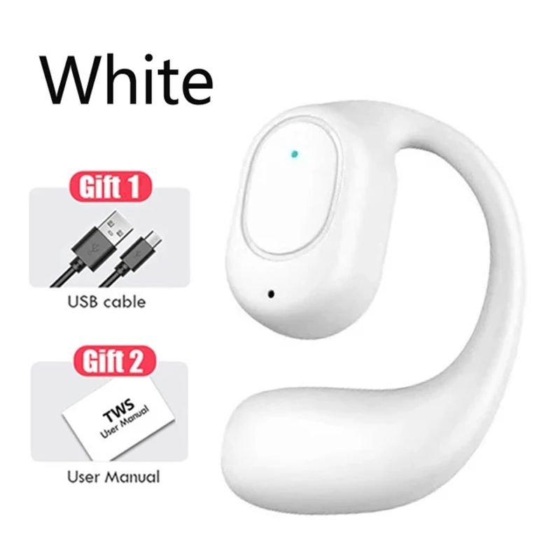 Écouteurs sans fil Bluetooth, casque d'écoute avec Microphone à Conduction osseuse, mains libres, antibruit, pour la conduite_voghion.com