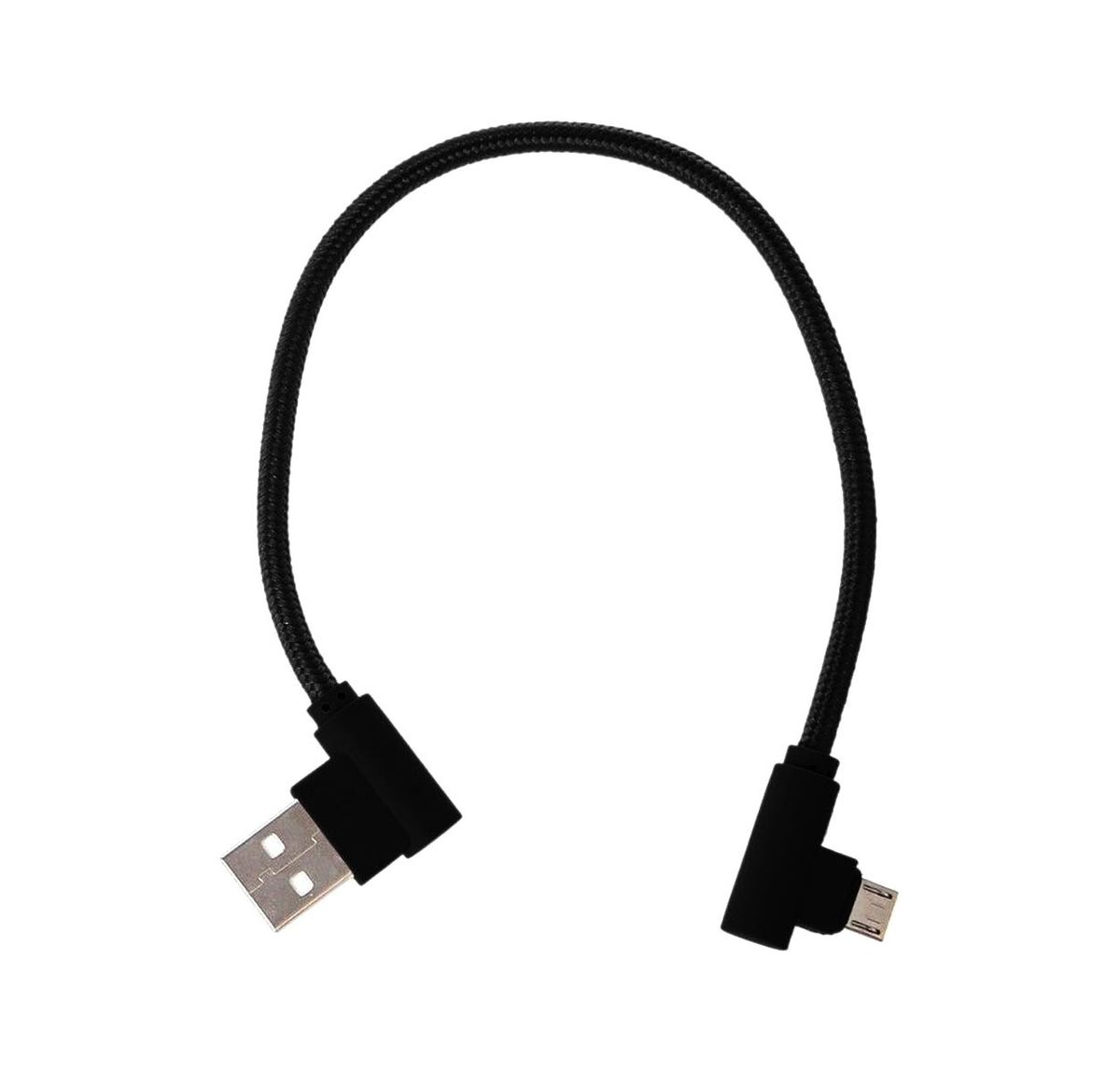 2A rechtwinkliges Micro-USB-Kabel, 90 Grad, gewebtes Kabel für Micro-USB-Mobiltelefone_voghion.com