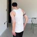 Summer personalized niche tight elastic vest for men, trendy solid color buckle design, sleeveless camisole_voghion.com